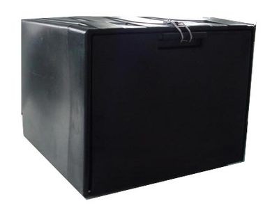 pizza box zwart-rvs geisoleerd